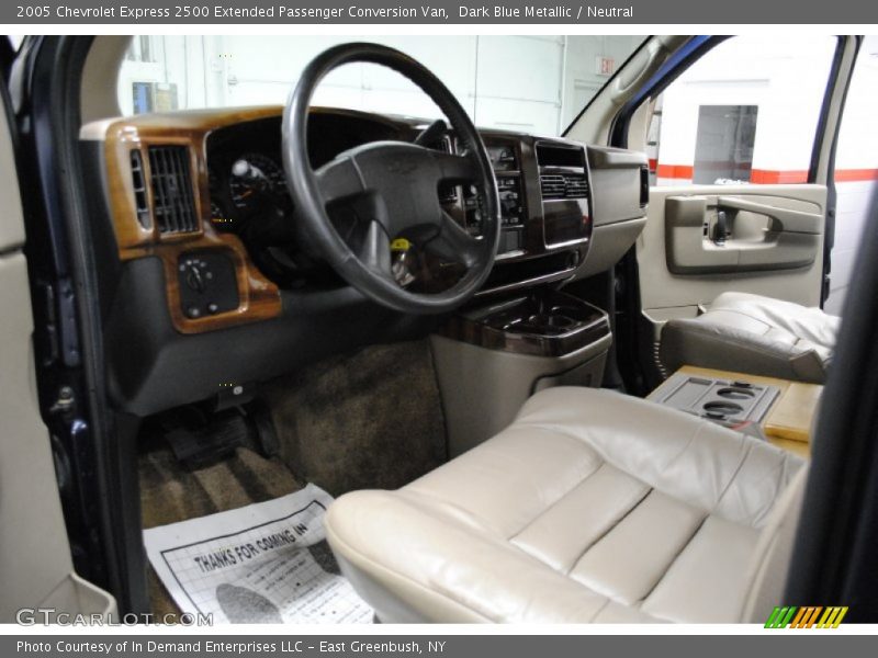 Dark Blue Metallic / Neutral 2005 Chevrolet Express 2500 Extended Passenger Conversion Van