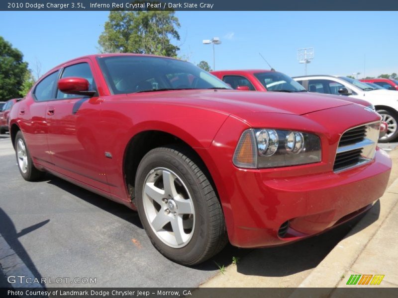 Inferno Red Crystal Pearl / Dark Slate Gray 2010 Dodge Charger 3.5L