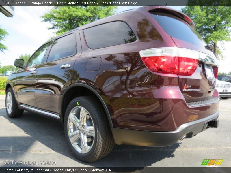 Deep Molten Red Pearl / Black/Light Frost Beige 2012 Dodge Durango Citadel