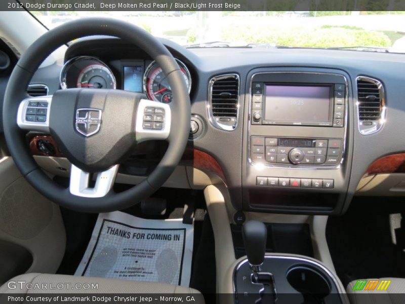Deep Molten Red Pearl / Black/Light Frost Beige 2012 Dodge Durango Citadel