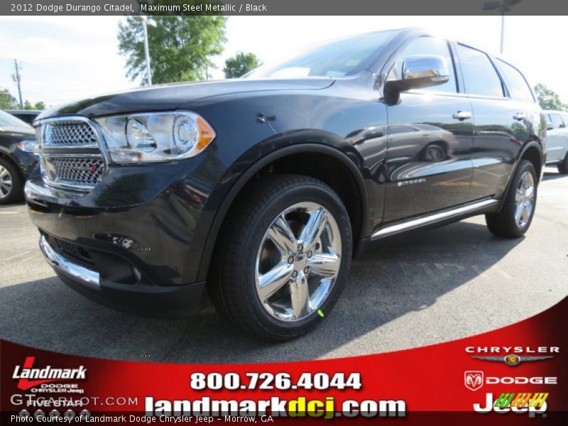 Maximum Steel Metallic / Black 2012 Dodge Durango Citadel