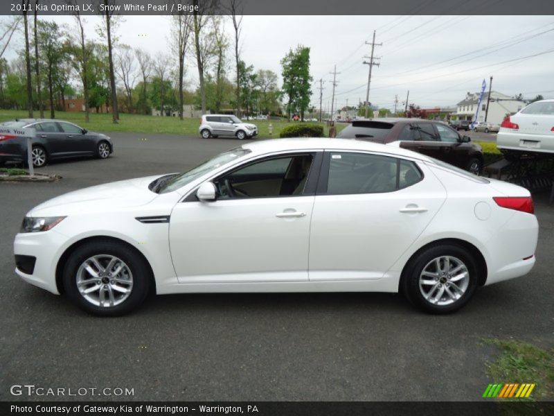 Snow White Pearl / Beige 2011 Kia Optima LX