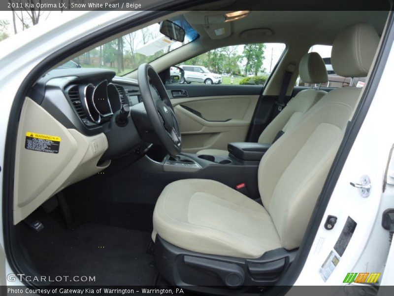 Snow White Pearl / Beige 2011 Kia Optima LX
