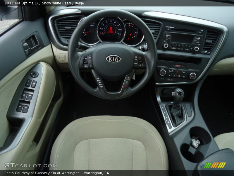 Snow White Pearl / Beige 2011 Kia Optima LX