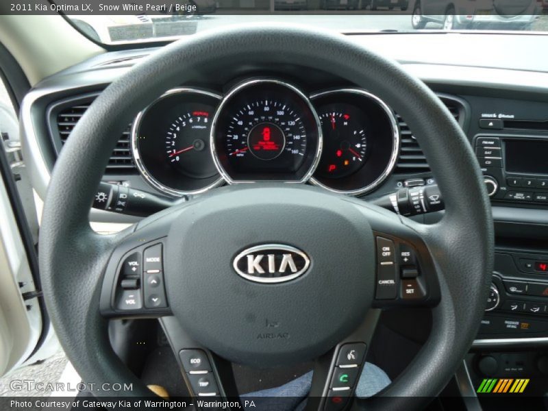 Snow White Pearl / Beige 2011 Kia Optima LX
