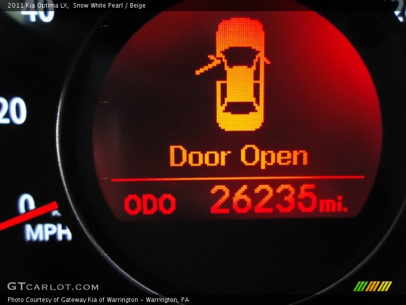 Snow White Pearl / Beige 2011 Kia Optima LX