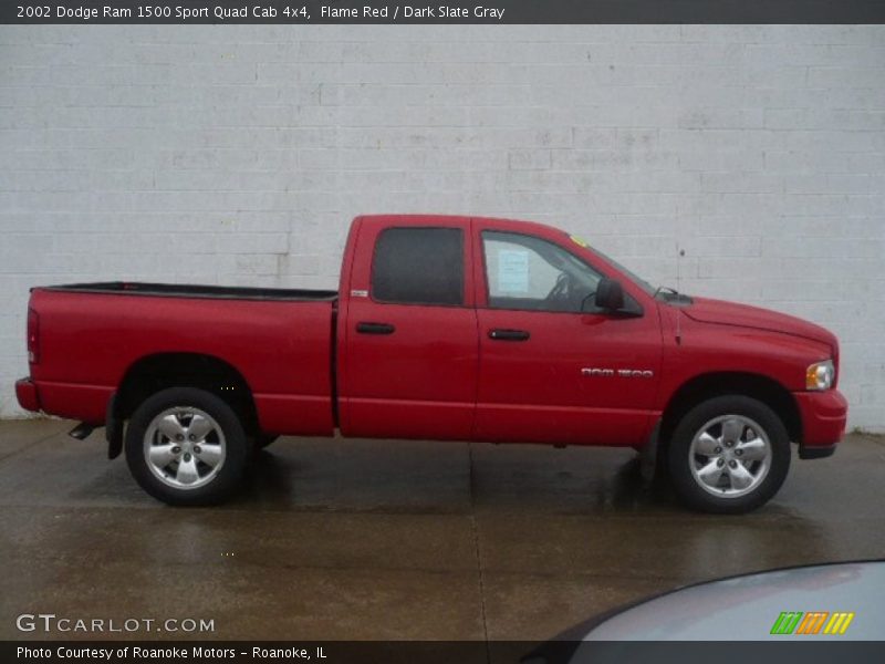Flame Red / Dark Slate Gray 2002 Dodge Ram 1500 Sport Quad Cab 4x4