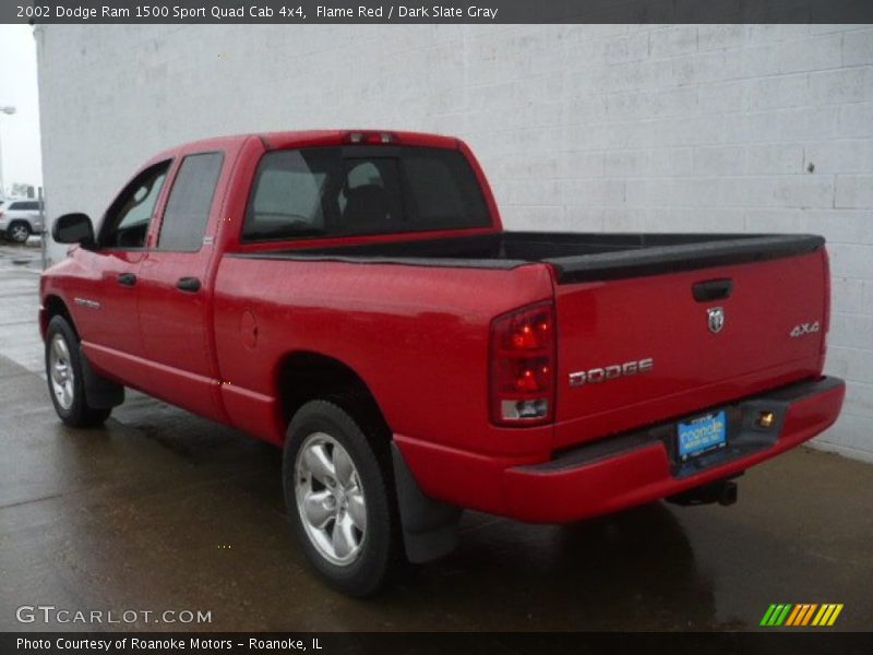 Flame Red / Dark Slate Gray 2002 Dodge Ram 1500 Sport Quad Cab 4x4