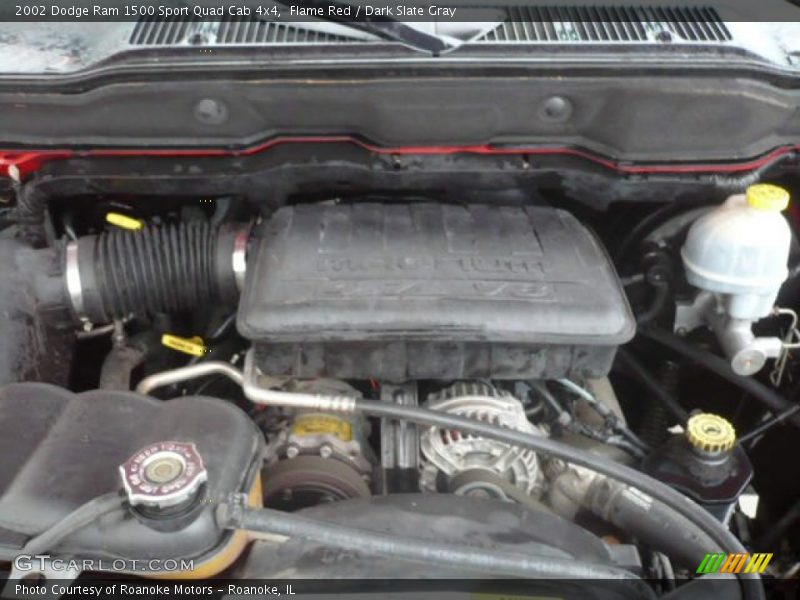 Flame Red / Dark Slate Gray 2002 Dodge Ram 1500 Sport Quad Cab 4x4