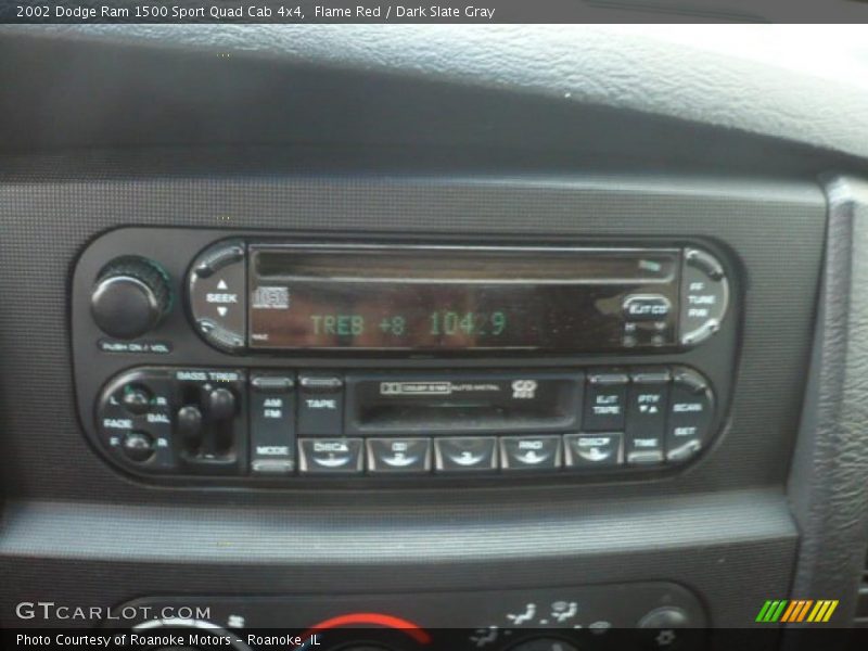 Flame Red / Dark Slate Gray 2002 Dodge Ram 1500 Sport Quad Cab 4x4