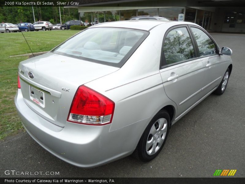 Silver / Gray 2008 Kia Spectra EX Sedan