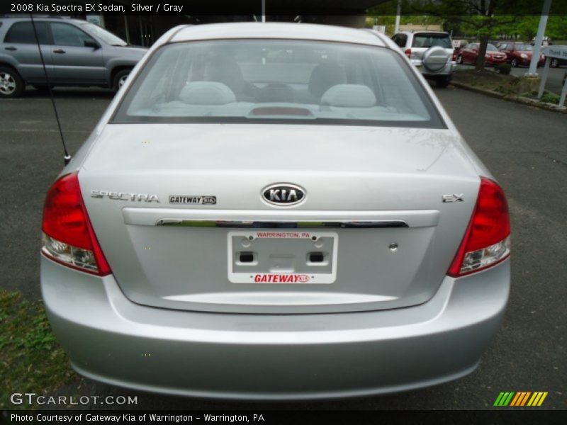 Silver / Gray 2008 Kia Spectra EX Sedan