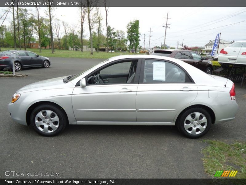 Silver / Gray 2008 Kia Spectra EX Sedan