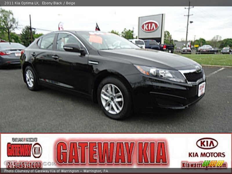 Ebony Black / Beige 2011 Kia Optima LX