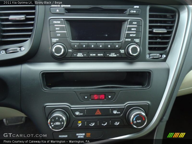 Ebony Black / Beige 2011 Kia Optima LX