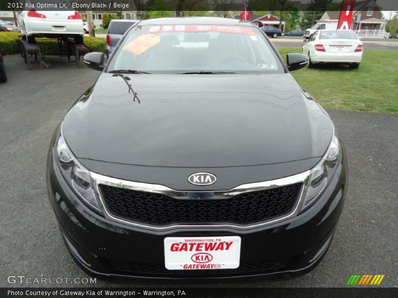 Ebony Black / Beige 2012 Kia Optima LX