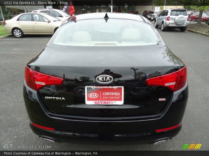 Ebony Black / Beige 2012 Kia Optima LX