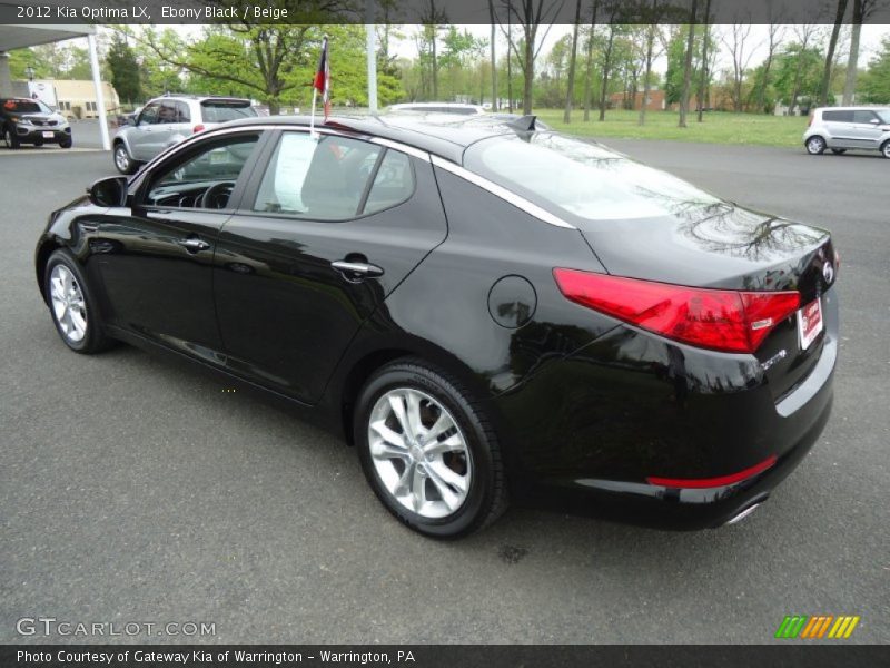Ebony Black / Beige 2012 Kia Optima LX