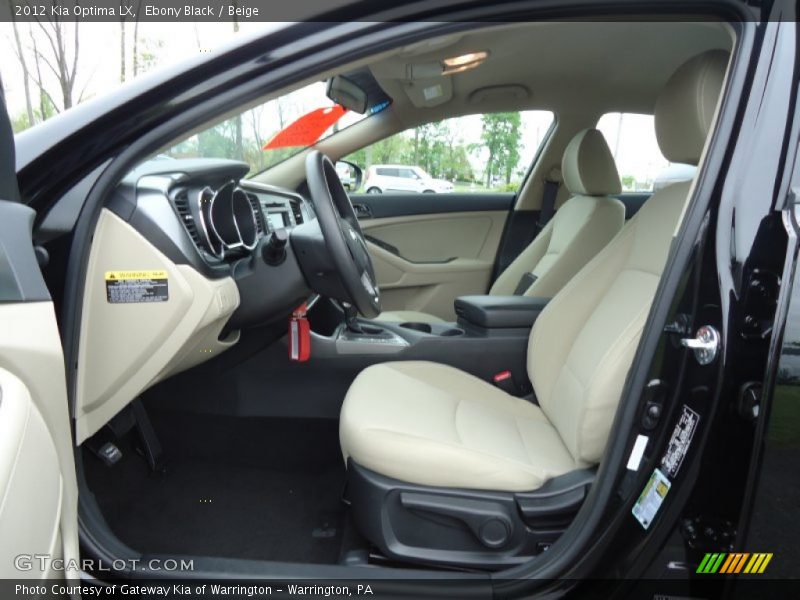 Ebony Black / Beige 2012 Kia Optima LX