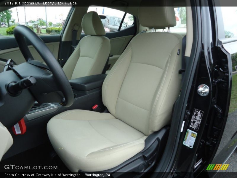 Ebony Black / Beige 2012 Kia Optima LX