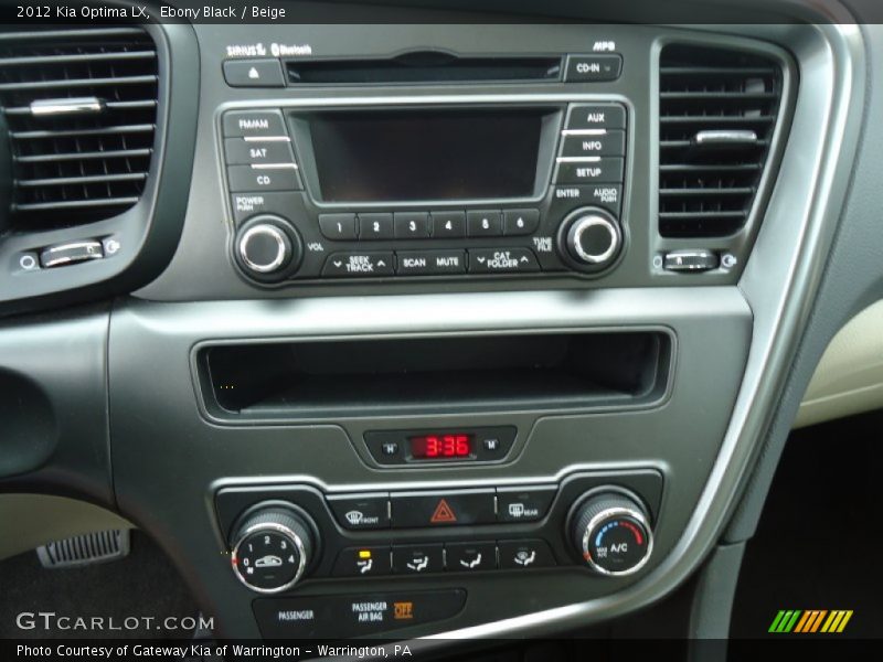Ebony Black / Beige 2012 Kia Optima LX