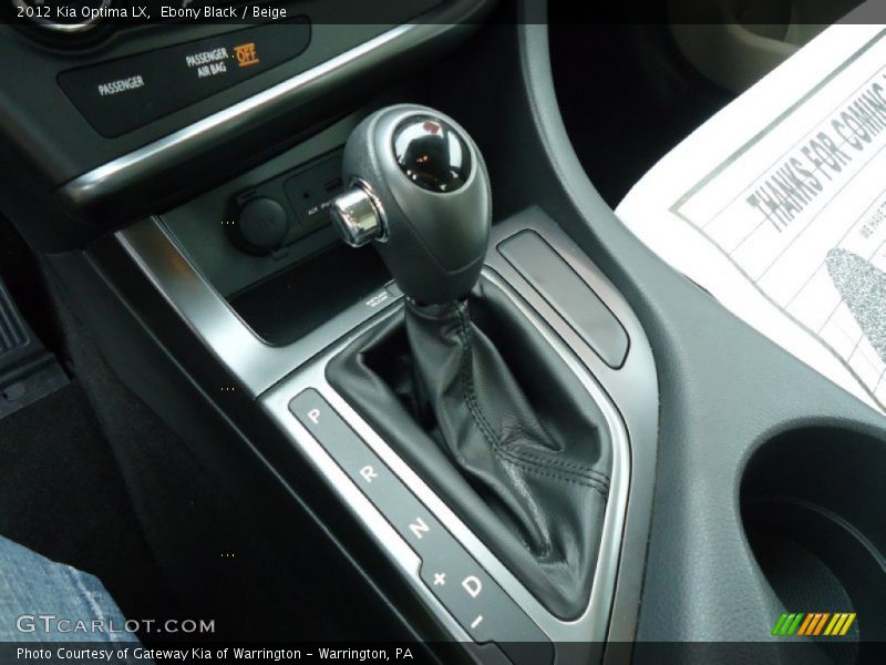 Ebony Black / Beige 2012 Kia Optima LX