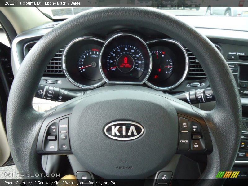Ebony Black / Beige 2012 Kia Optima LX