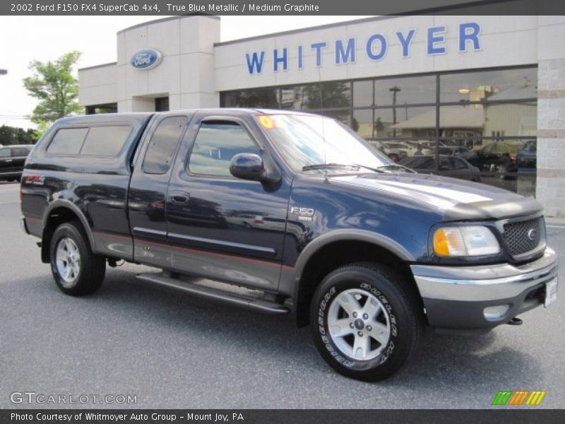 True Blue Metallic / Medium Graphite 2002 Ford F150 FX4 SuperCab 4x4