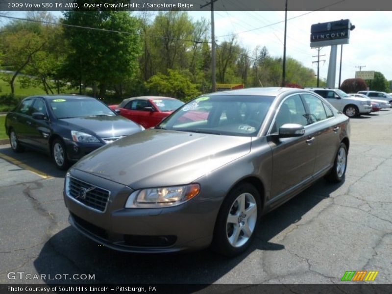 Oyster Gray Metallic / Sandstone Beige 2009 Volvo S80 T6 AWD