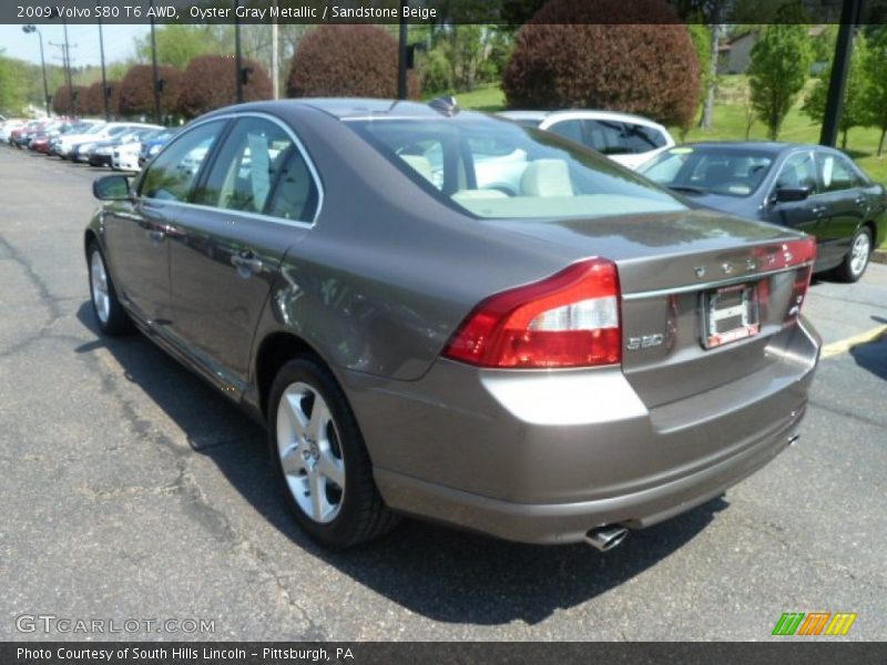 Oyster Gray Metallic / Sandstone Beige 2009 Volvo S80 T6 AWD