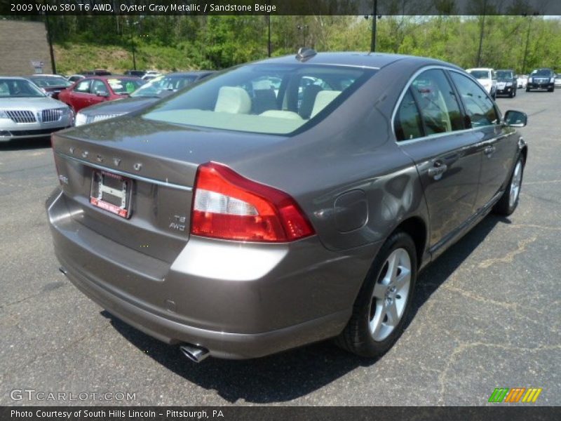 Oyster Gray Metallic / Sandstone Beige 2009 Volvo S80 T6 AWD