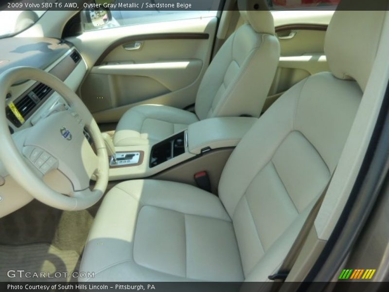 Oyster Gray Metallic / Sandstone Beige 2009 Volvo S80 T6 AWD
