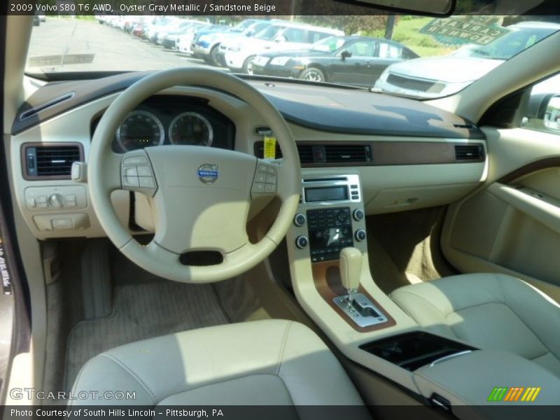 Oyster Gray Metallic / Sandstone Beige 2009 Volvo S80 T6 AWD