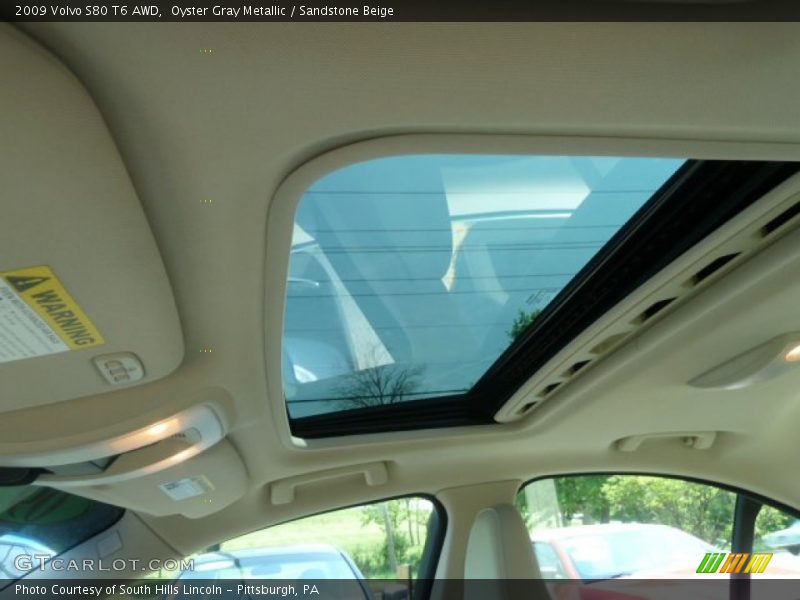 Oyster Gray Metallic / Sandstone Beige 2009 Volvo S80 T6 AWD