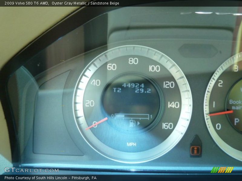 Oyster Gray Metallic / Sandstone Beige 2009 Volvo S80 T6 AWD