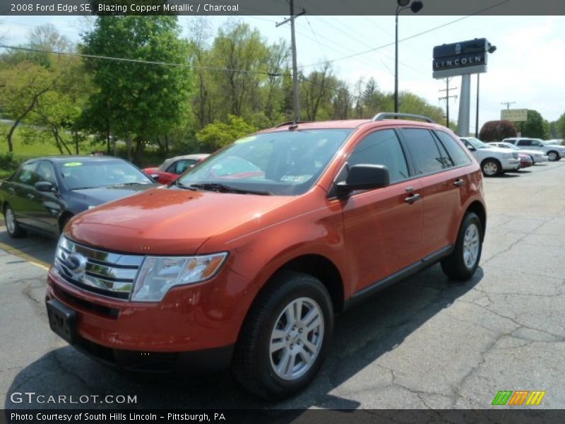 Blazing Copper Metallic / Charcoal 2008 Ford Edge SE