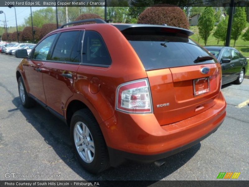Blazing Copper Metallic / Charcoal 2008 Ford Edge SE