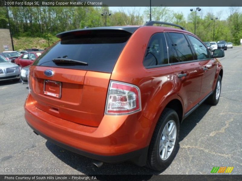 Blazing Copper Metallic / Charcoal 2008 Ford Edge SE
