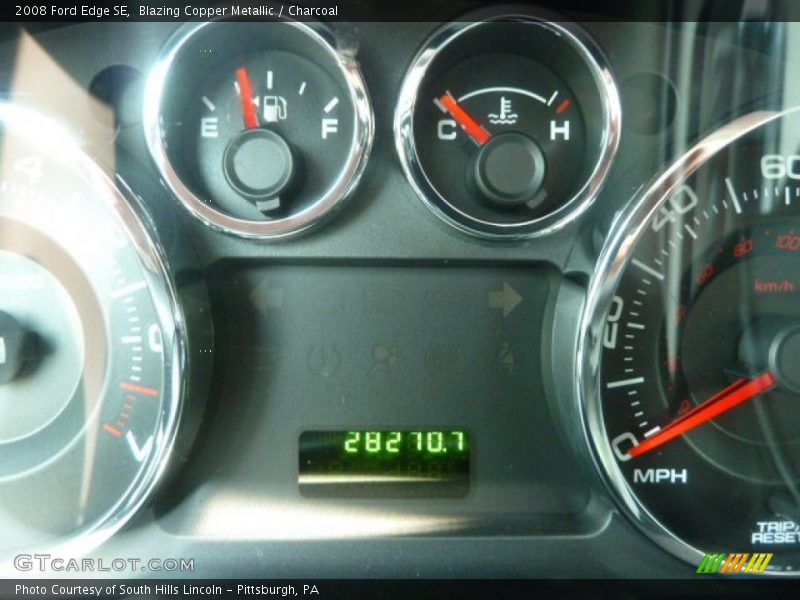 Blazing Copper Metallic / Charcoal 2008 Ford Edge SE