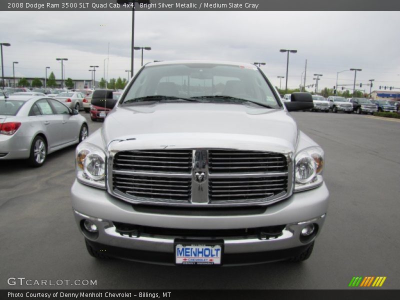 Bright Silver Metallic / Medium Slate Gray 2008 Dodge Ram 3500 SLT Quad Cab 4x4