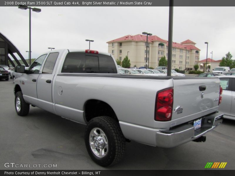 Bright Silver Metallic / Medium Slate Gray 2008 Dodge Ram 3500 SLT Quad Cab 4x4