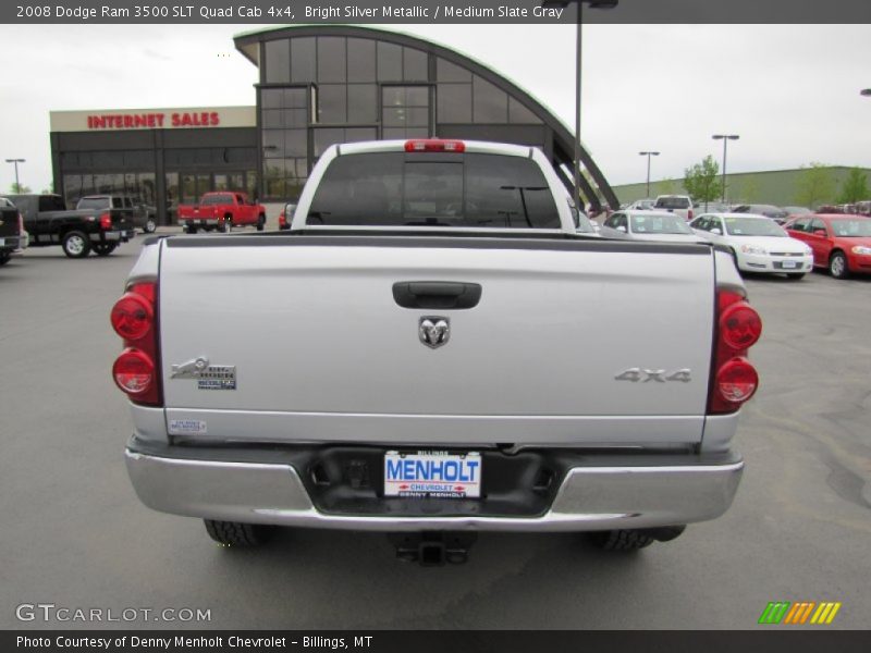 Bright Silver Metallic / Medium Slate Gray 2008 Dodge Ram 3500 SLT Quad Cab 4x4