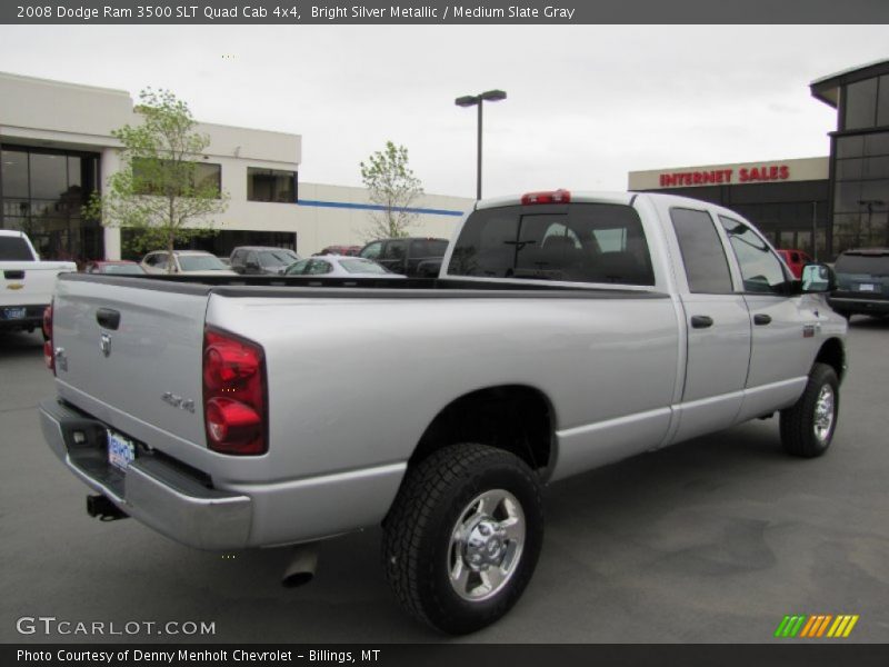 Bright Silver Metallic / Medium Slate Gray 2008 Dodge Ram 3500 SLT Quad Cab 4x4