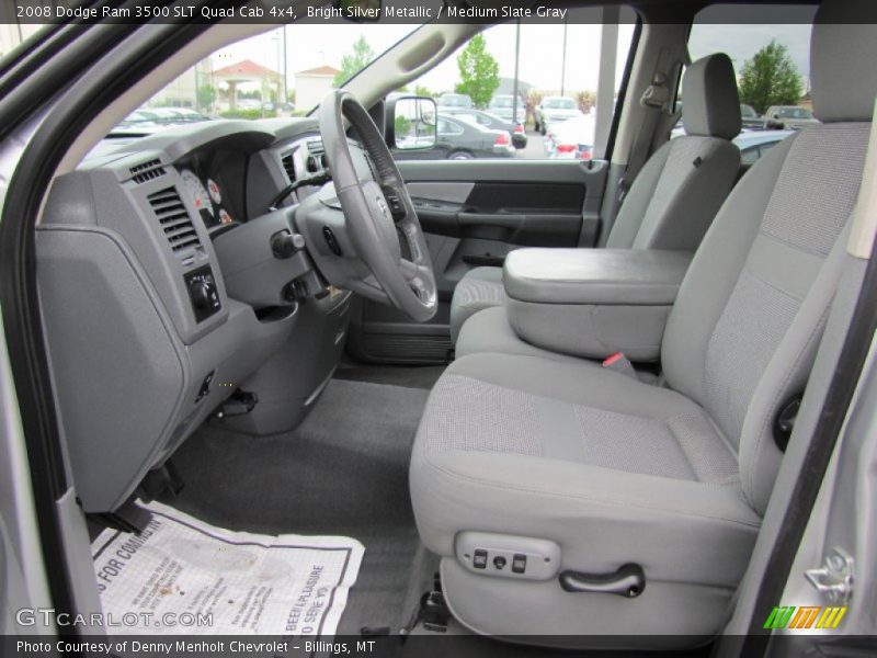 Bright Silver Metallic / Medium Slate Gray 2008 Dodge Ram 3500 SLT Quad Cab 4x4