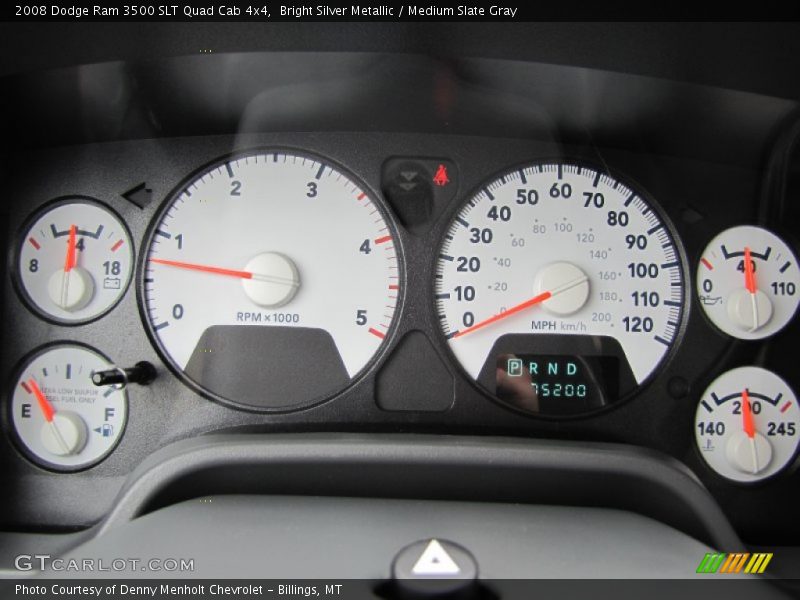 Bright Silver Metallic / Medium Slate Gray 2008 Dodge Ram 3500 SLT Quad Cab 4x4