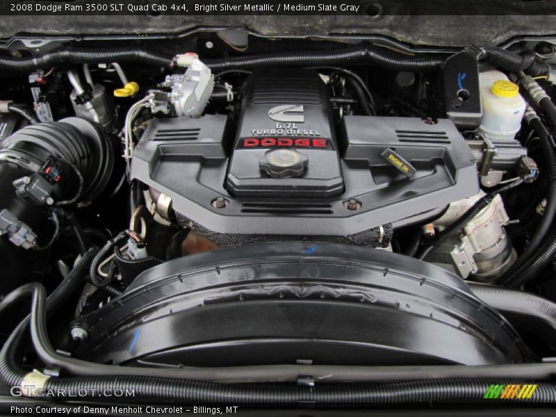 Bright Silver Metallic / Medium Slate Gray 2008 Dodge Ram 3500 SLT Quad Cab 4x4