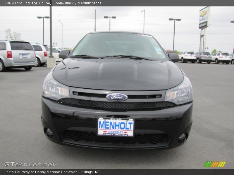 Ebony Black / Medium Stone 2009 Ford Focus SE Coupe