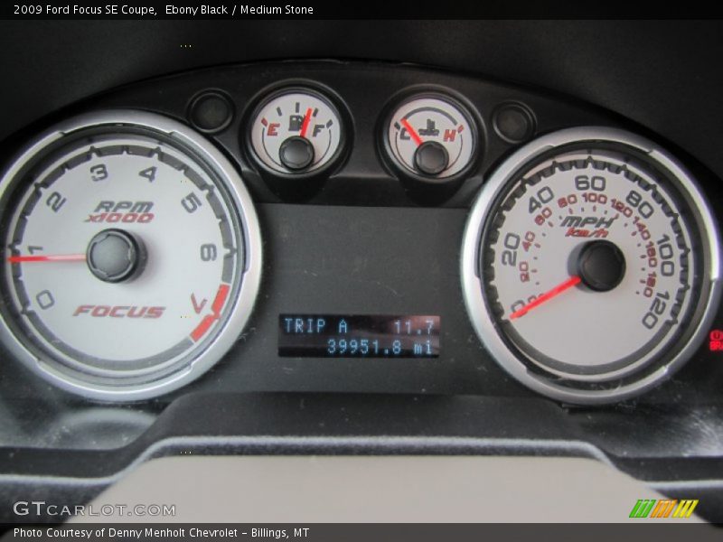 Ebony Black / Medium Stone 2009 Ford Focus SE Coupe