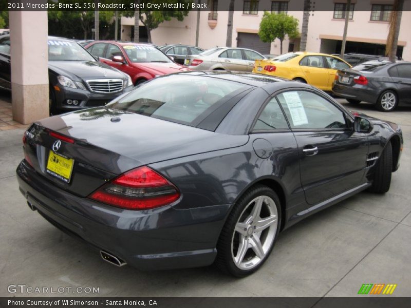Steel Grey Metallic / Black 2011 Mercedes-Benz SL 550 Roadster