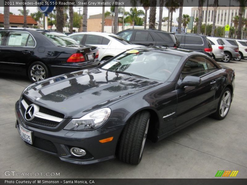 Steel Grey Metallic / Black 2011 Mercedes-Benz SL 550 Roadster